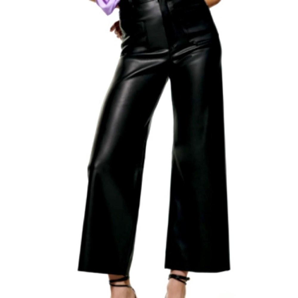 zara faux leather pants